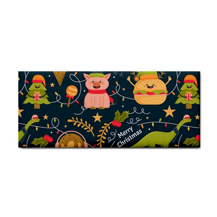 Colorful Funny Christmas Pattern Merry Christmas Xmas Hand Towel