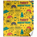 Colorful Funny Christmas Pattern Cool Ho Ho Ho Lol Canvas 8  x 10 