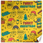 Colorful Funny Christmas Pattern Cool Ho Ho Ho Lol Canvas 12  x 12 