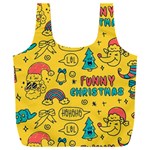Colorful Funny Christmas Pattern Cool Ho Ho Ho Lol Full Print Recycle Bag (XXXL)