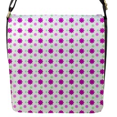 Background Flowers Multicolor Purple Flap Closure Messenger Bag (s) by HermanTelo