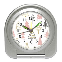 Christmas Pattern Travel Alarm Clock by Vaneshart