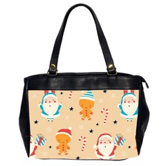 Funny Christmas Pattern Background Oversize Office Handbag (2 Sides) by Vaneshart