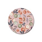 Hygge Seamless Pattern Rubber Coaster (Round) 