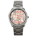 Hygge Seamless Pattern Sport Metal Watch