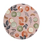 Hygge Seamless Pattern Round Ornament (Two Sides)