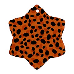 Orange Cheetah Animal Print Ornament (snowflake) by mccallacoulture