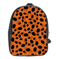 Orange Cheetah Animal Print School Bag (xl) by mccallacoulture