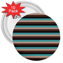 Stripey 1 3  Buttons (10 Pack)  by anthromahe