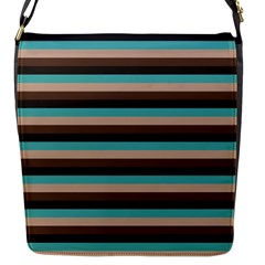 Stripey 1 Flap Closure Messenger Bag (s) by anthromahe