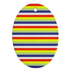 Stripey 2 Ornament (oval) by anthromahe