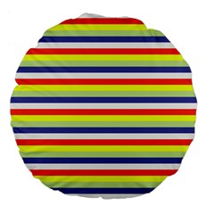 Stripey 2 Large 18  Premium Flano Round Cushions by anthromahe