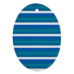 Stripey 3 Oval Ornament (two Sides) by anthromahe