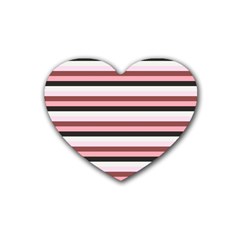 Stripey 5 Rubber Coaster (heart)  by anthromahe