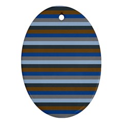 Stripey 7 Ornament (oval) by anthromahe