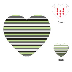 Stripey 8 Playing Cards Single Design (heart) by anthromahe