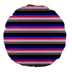 Stripey 9 Large 18  Premium Round Cushions by anthromahe