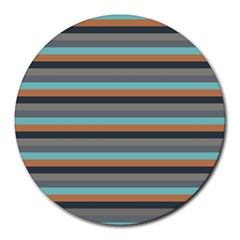 Stripey 10 Round Mousepads