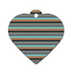 Stripey 10 Dog Tag Heart (Two Sides) Front