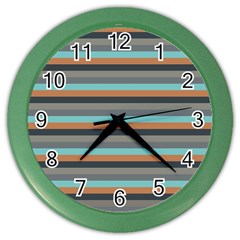 Stripey 10 Color Wall Clock by anthromahe