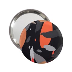 Pattern Formes Corail/noir 2 25  Handbag Mirrors by kcreatif