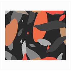 Pattern Formes Corail/noir Small Glasses Cloth (2 Sides) by kcreatif