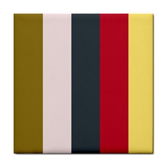 Stripey 18 Tile Coaster by anthromahe