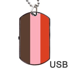 Stripey 19 Dog Tag Usb Flash (two Sides) by anthromahe