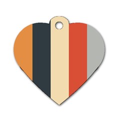 Stripey 22 Dog Tag Heart (one Side) by anthromahe