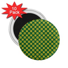 Df Green Domino 2 25  Magnets (10 Pack)  by deformigo