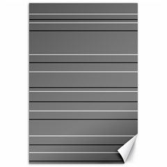 Black Grey White Stripes Canvas 20  X 30  by anthromahe