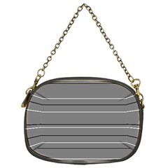 Black Grey White Stripes Chain Purse (one Side) by anthromahe