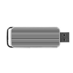 Black Grey White Stripes Portable Usb Flash (one Side) by anthromahe