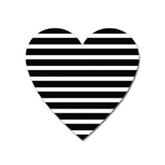 Black & White Stripes Heart Magnet by anthromahe