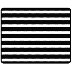 Black & White Stripes Fleece Blanket (medium)  by anthromahe