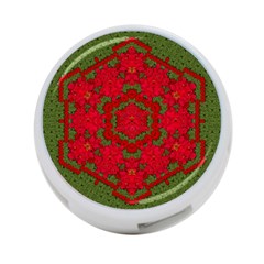 Bloom In Yule  Mandala Season Colors 4-port Usb Hub (two Sides) by pepitasart