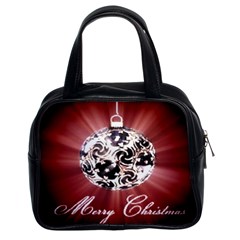 Merry Christmas Ornamental Classic Handbag (two Sides) by christmastore