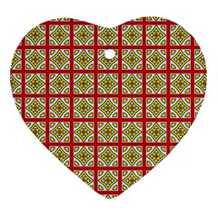 Df Hackberry Grid Ornament (heart) by deformigo