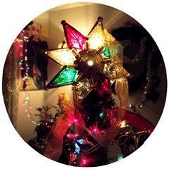 Christmas Tree  1 9 Wooden Puzzle Round by bestdesignintheworld