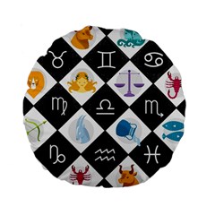 Zodiac Astrology Horoscope Standard 15  Premium Flano Round Cushions
