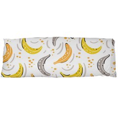 Seamless Stylish Pattern With Fresh Yellow Bananas Background Body Pillow Case (dakimakura) by Wegoenart