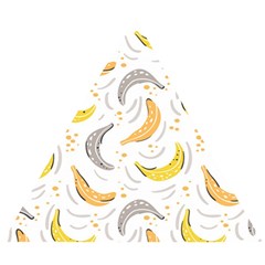 Seamless Stylish Pattern With Fresh Yellow Bananas Background Wooden Puzzle Triangle by Wegoenart