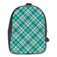 Tartan Scotland Seamless Plaid Pattern Vintage Check Color Square Geometric Texture School Bag (large) by Wegoenart