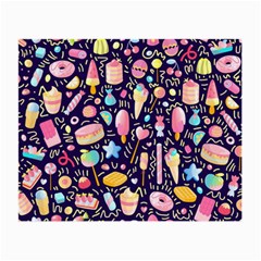 Cute Seamless Pattern With Colorful Sweets Cakes Lollipops Small Glasses Cloth (2 Sides) by Wegoenart