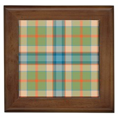 Tartan Scotland Seamless Plaid Pattern Vintage Check Color Square Geometric Texture Framed Tile by Wegoenart