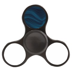 Abstract Glowing Blue Wave Lines Pattern With Particles Elements Dark Background Finger Spinner by Wegoenart