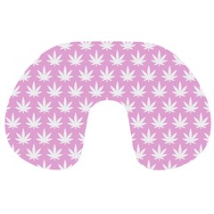 Kawaii Cannabis  Travel Neck Pillow by thethiiird