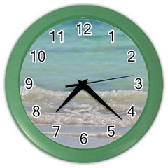 Minty Ocean Color Wall Clock by TheLazyPineapple