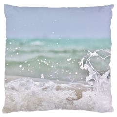 Ocean Heart Standard Flano Cushion Case (two Sides) by TheLazyPineapple