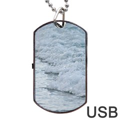 Ocean Waves Dog Tag Usb Flash (two Sides) by TheLazyPineapple